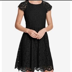 Kensie Fit & Flare Lace Dress with Cap Sleeves Size 2